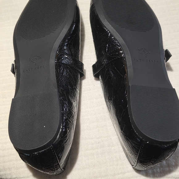 NIB,Katy Perry Black, Textured Leather, Mary Janes. Size 10 - Picture 5 of 7